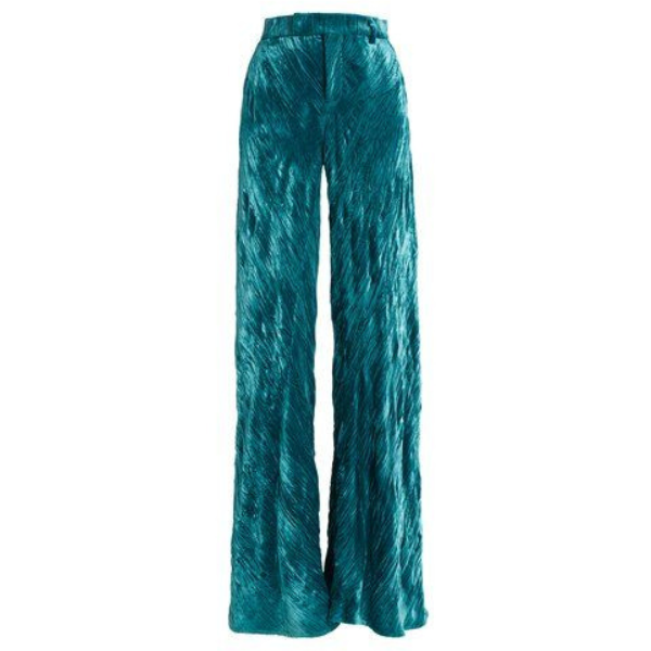 Blue Flowy Pants - Boutique (600)